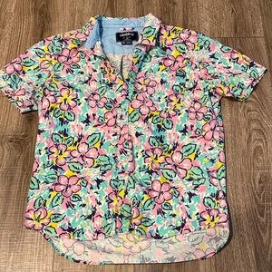 Like New Chubbies Hawaiian Popover Polo Shirt Button Up